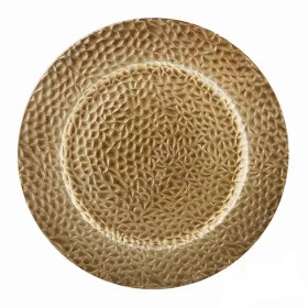 Tavă decorativă rotundă Iris 33cm, aspect piele