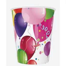   IRIS Daisy papírpohár, 250 ml, különböző színekben és mintákkal, 8db/csomag