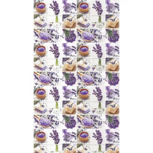 IRIS tekercses csomagoló papír, levendula, különböző mintákkal, 200x70cm, 60g/m2