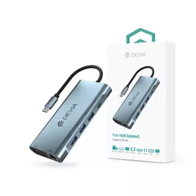   Devia ST399992 Leopard 11v1 adaptér 3xUSB/Type-C/PD/HDMI/VGA/RJ45/čítačka kariet/rozbočovač jack