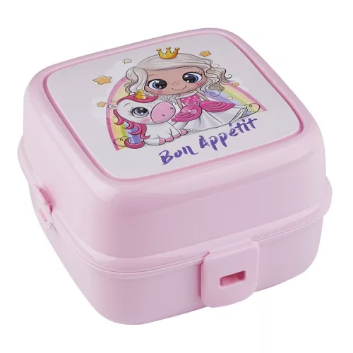 Cutie alimentară IRIS G-400 PORKY cu lingură și furculiță 150x155x95mm