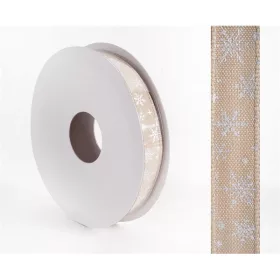 IRIS szalag hópihés drapp 15mm/10méter