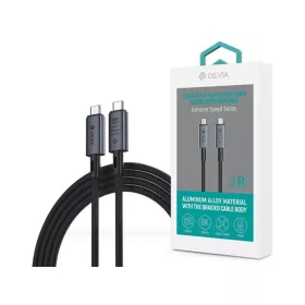   Devia ST399688 Extreme Speed USB4.0 40 Gbps 240W PD Type-C/Type-C 1m-es fekete adat- és töltőkábel