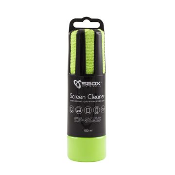   Sbox CS-5005G tisztító folyadék (150ml) + zöld mikroszálas kendő