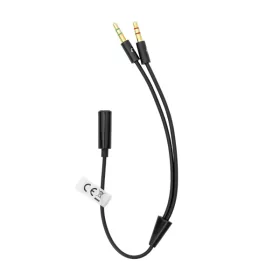   Redukcia Sbox 35F-2X35M/R z 3,5 mm jack konektora (samica) na 2x 3,5 mm jack konektor (samec)
