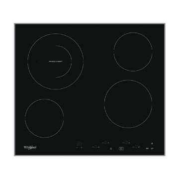   Whirlpool AKT 8601 IX fekete, beépíthető, elektromos üvegkerámia, főzőzóna: 4, beépíthető méret: 56cm, főzőlap