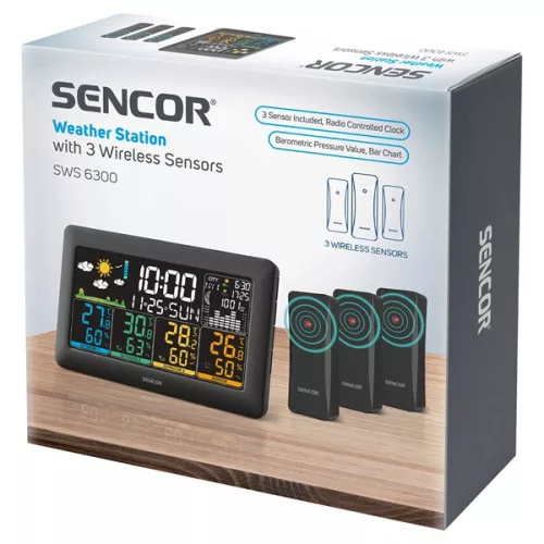 Sencor SWS 6300 időjárás állomás vezeték nélküli szenzorral