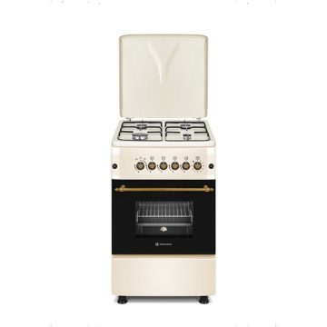   Novacook F5S40G2 bézs, szabadonálló, gáz, főzőzóna: 4, sütő:54L, retro tűzhely