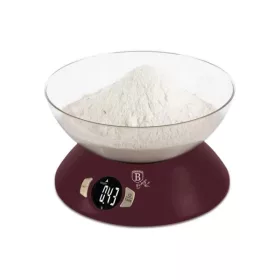   Berlinger Haus BH/9615 kuchynská váha s matnou bordovou miskou, kapacita 5 kg