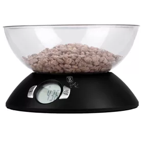  Berlinger Haus BH/9618 kuchynská váha s matnou čiernou misou, kapacita 5 kg