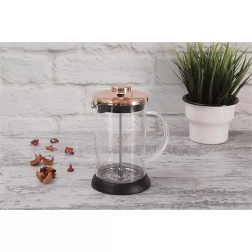 Berlinger Haus BH/1494 Aparat de cafea și ceai cu piston, 600 ml, auriu roz