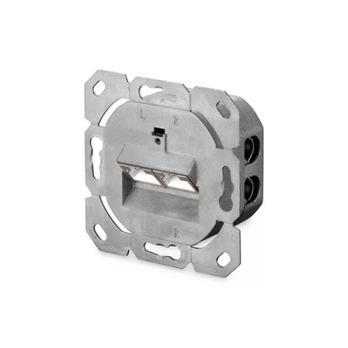 DIGITUS DN-9006-N Cat.6 Modulo50 Doppelwandsteckdose mit 2x RJ45 geschirmten Anschlüssen