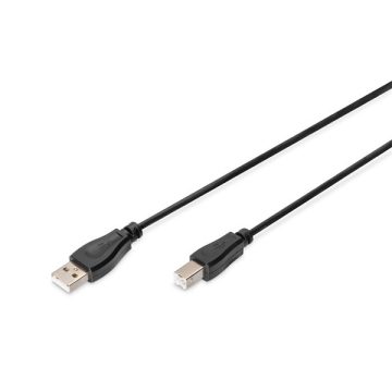   DIGITUS High Speed 2.0 USB type-B - USB type A fekete kábel 1,8m