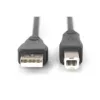 DIGITUS Vysokorýchlostný 2.0 USB typ B - USB typ A CU tienený čierny kábel 1,8 m