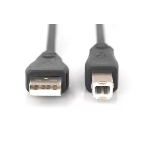 DIGITUS Vysokorýchlostný 2.0 USB typ B - USB typ A CU tienený čierny kábel 1,8 m