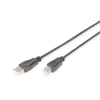 DIGITUS Vysokorýchlostný 2.0 USB typ B - USB typ A CU tienený čierny kábel 3 m