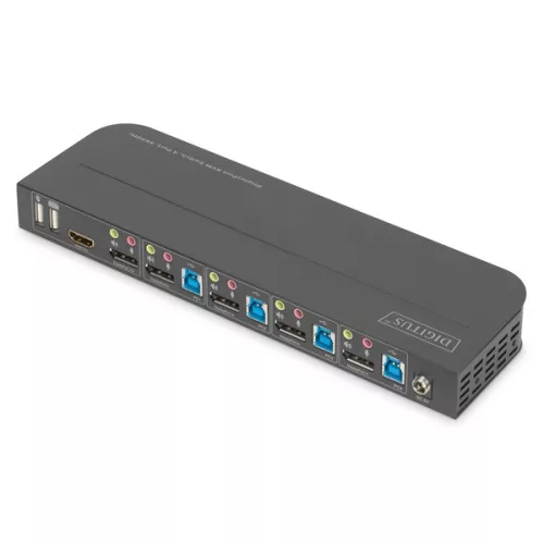 DIGITUS DS-12890 Full HD 4K 60Hz 4-portový HDMI/Displayport KVM prepínač