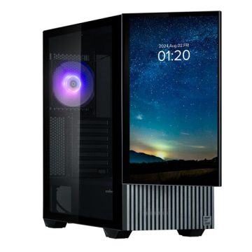   Zalman Z10 DS fekete (táp nélküli) 15" LED Kijelzős ablakos ATX ház