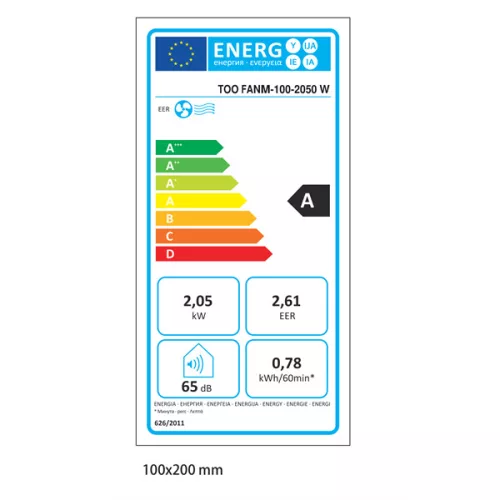 TOO FANM-100-2050 W ALASKA mobile Klimaanlage, Kühler, Fernbedienung, Montagerahmen, 2050 W