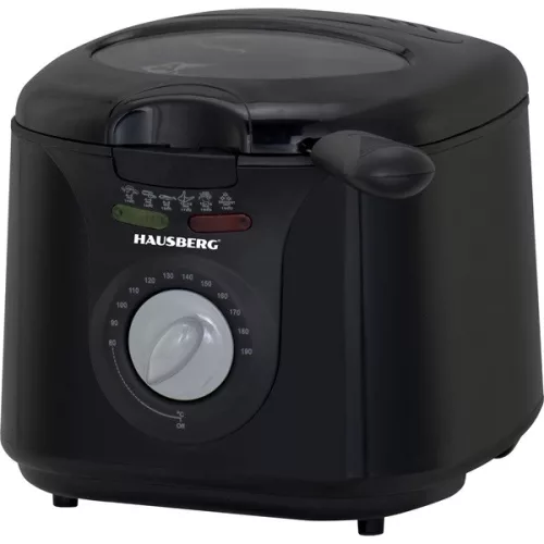 Hausberg HB-1331NG elektrická fritéza s okienkom, objem 2,5 litra, výkon 1450 W, čierna