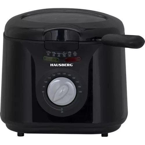 Hausberg HB-1331NG elektrická fritéza s okienkom, objem 2,5 litra, výkon 1450 W, čierna
