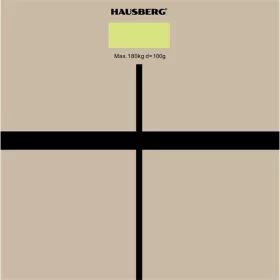 Hausberg HB-6003AB Badezimmerwaage aus Glas, beige