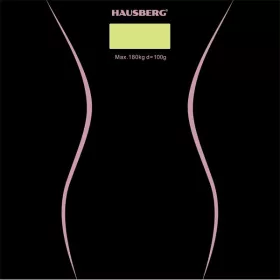 Hausberg HB-6003NG Badezimmerwaage aus Glas, schwarz