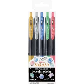 Zebra Sarasa Clip 0,5 Decoshine 5 Colour Set zselés toll