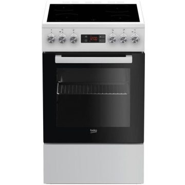   Beko FSM57300GW fehér, szabadonálló, kerámialapos, elektromos, főzőzóna: 4, sütő:55L, grill, tűzhely