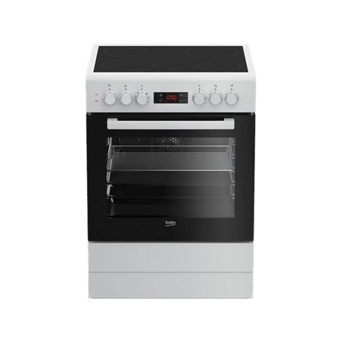 Beko FSM67300GWS fehér, szabadonálló, kerámialapos, elektromos, főzőzóna: 4, sütő:72L, grill, tűzhely