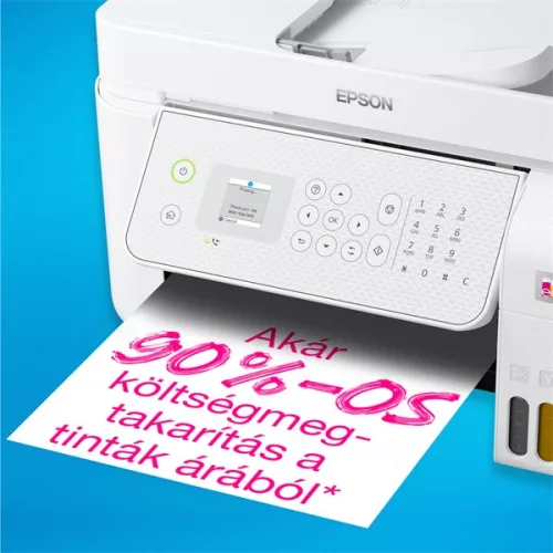 Epson EcoTank L5316 színes nyomtató MFP, WiFi/LAN, 8100/6500 oldal tinta a dobozban