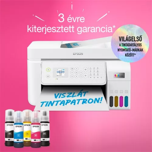 Epson EcoTank L5316 színes nyomtató MFP, WiFi/LAN, 8100/6500 oldal tinta a dobozban