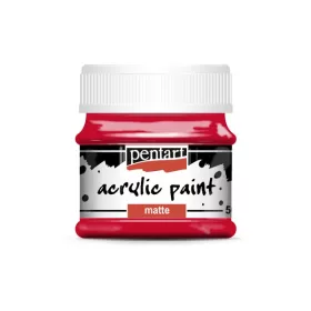 Pentart mat akrilna boja za usne, crvena, 50 ml