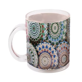 Cană de sticlă IRIS model mandala 9,7 cm