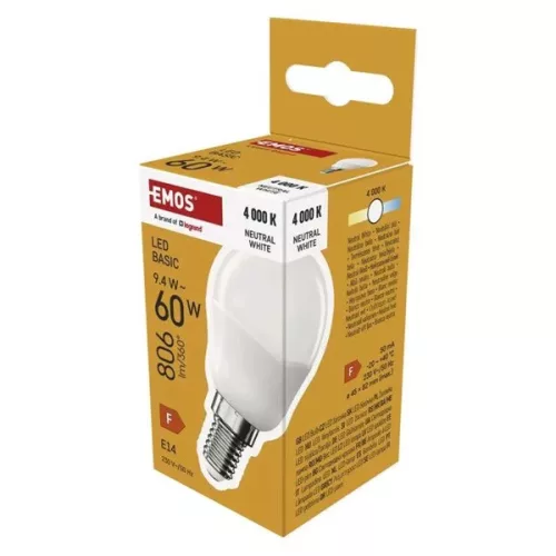 Emos ZL1F43 MINI GLOBE 8,5W 806lúmenov E14 LED guľová žiarovka
