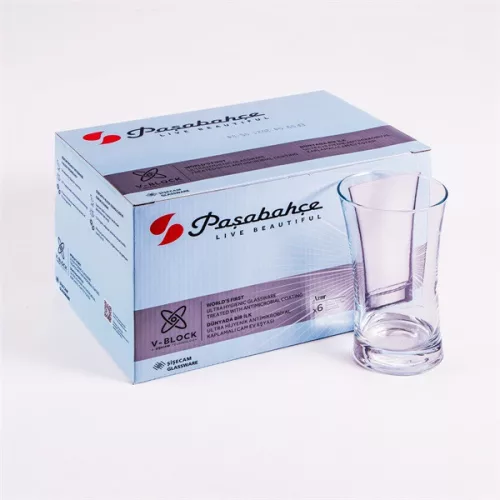 Set de 6 pahare cocktail Pasabahce V-Block Long Drink 300ml