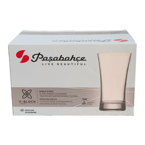 Set de 6 pahare cocktail Pasabahce V-Block Long Drink 300ml