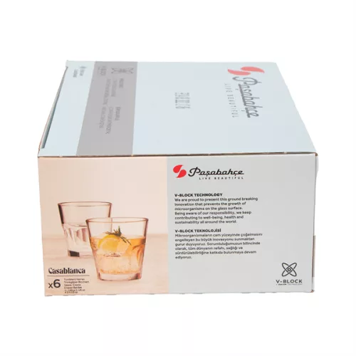 Set de 6 pahare Pasabahce V-Block Fruit Juice 140ml