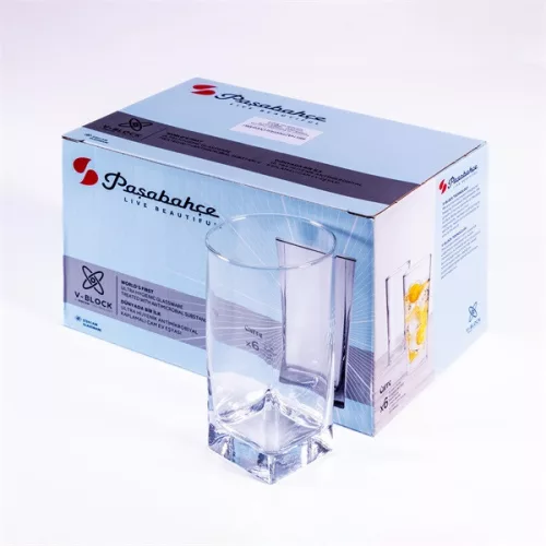 Set de 6 pahare cocktail PASABAHCE Carre Long Drink 305ml
