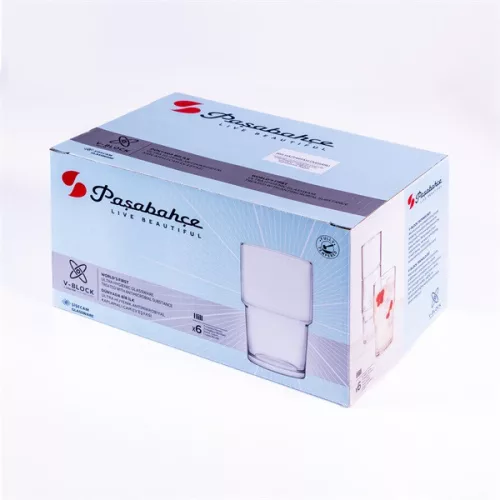 Set de 6 pahare cocktail PASABAHCE Hill Long Drink 440ml