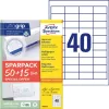 Avery 4780-65 48,5x25,4 mm univerzális 50+15 lap 2600 db-os etikett