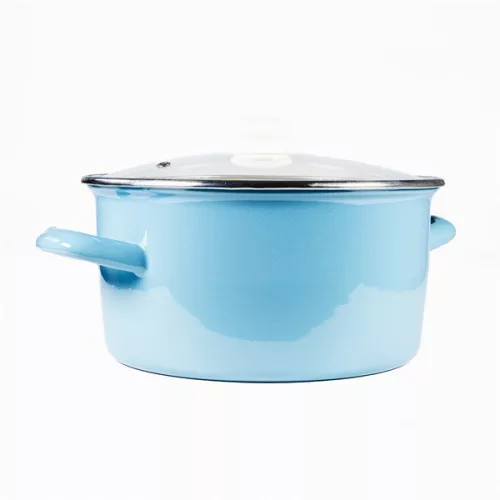 TOO LINE BLUE, vas de sticlă cu capac, 2 litri, diametru 18 cm, înălțime 9 cm