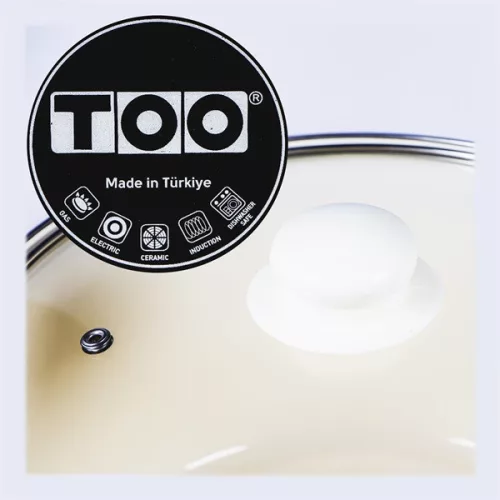 TOO LINE BLUE ghiveci de sticlă cu capac, 2,9 litri, diametru 20 cm, înălțime 10 cm