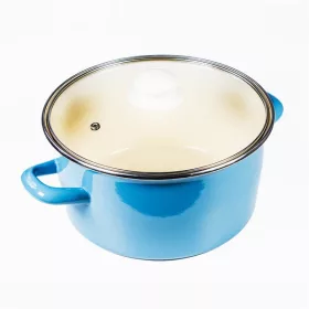   TOO LINE BLUE ghiveci de sticlă cu capac, 3,65 litri, diametru 22 cm, înălțime 11 cm