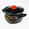 TOO BELLY FARM BLACK, vas de sticlă cu capac, 4,8 litri, diametru 22 cm, înălțime 14 cm