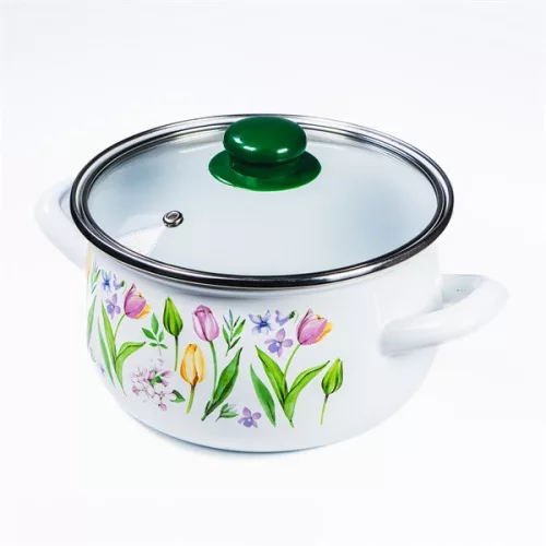 TOO BELLY TULIP ghiveci de sticlă cu capac, 2,1 litri, diametru 16 cm, înălțime 11 cm