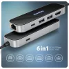 Axagon HMC-6GLN USB-C hub 5 Gbps GLASS 6v1