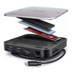 Rozbočovač Axagon HMC-UFO USB-C 10 Gbps UFO 9v1