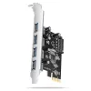 Miesto PCI-Express Axagon PCEU-430RS so 4 portami USB-A s rýchlosťou 5 Gbps
