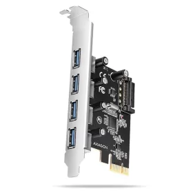   Miesto PCI-Express Axagon PCEU-430RS so 4 portami USB-A s rýchlosťou 5 Gbps